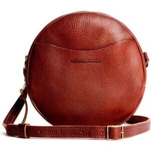 ⚡Portland Leather Women Nutmeg Imported Goods Circle Handmade Crossbody Bag